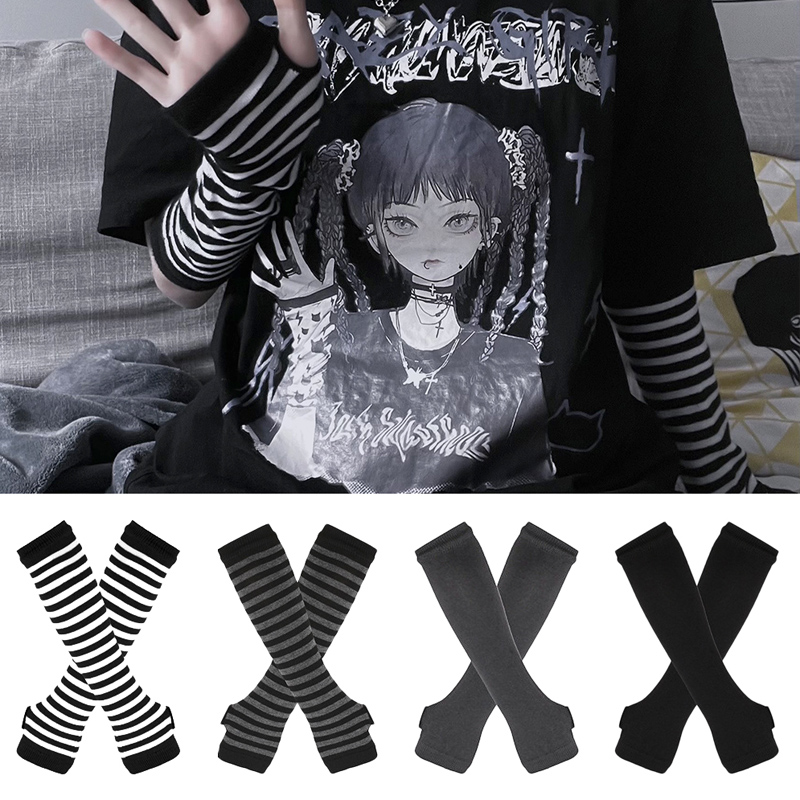Women Long Sleeve Gothic Strip - Women'S Fashion Gloves review and price